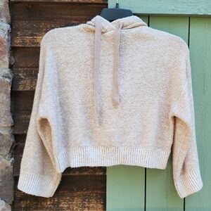 Kaisley Womens Sweater Hoodie Tan Cream S